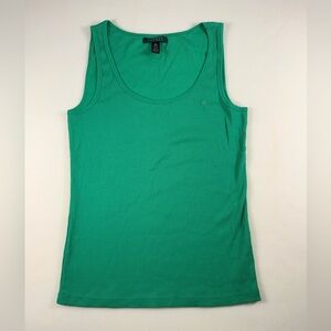 Lauren Ralph Lauren Emerald Green Scoop Neck Tank Size M